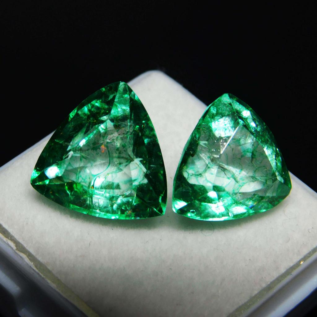 13 Ct Natural Untreated Green Colombian Emerald Certified Loose Gemstone A-2510