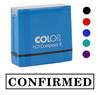 Printtoo Confirmed Self Inking Rubber Stamp Pre-Inked Office Stamp- Home Office Business Stationery, Black- 42 X 9