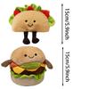 15cm Cute Cartoon Hamburger Taco Plush Toy Kids Creative Emotion Plush Toy Soft Fluffy Stuffed Doll Kids Birthday Holiday Gifts