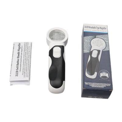 Lupa com Luz, 16X Portátil com 2 Luzes LED Lupa Iluminada para Leitura, Inspeção, Moeda, Joias