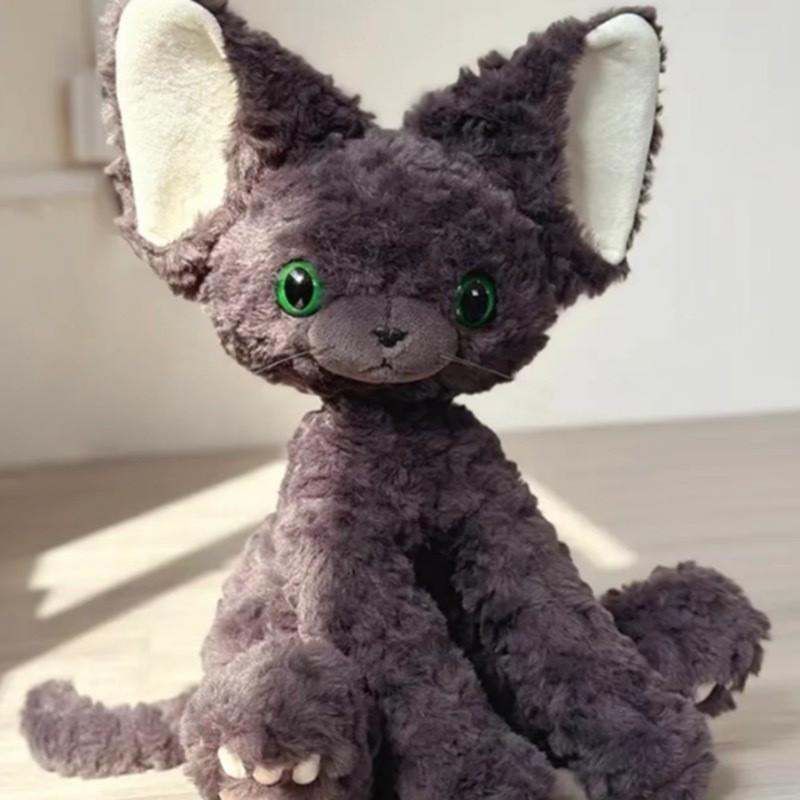 Hochwertiges deutsches Devon Rex Katze Plüschtier Superweich und knuddelig Perfektes Geschenk für jeden Anlass