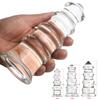 Pagoda Transparent Glass Anal Plug,G-spot Stimulation Massage Stick for Women,Adult Sex Toy,Prostate Massage Masturbator for Man
