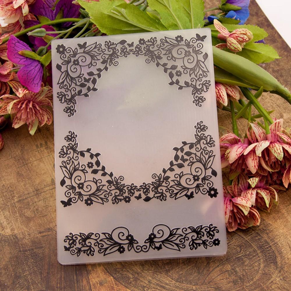 DIY Embossing Template Plates - Plastic Texture Stamps for Paper Craft, Leather & Clay DIY Scrapbooking Craft