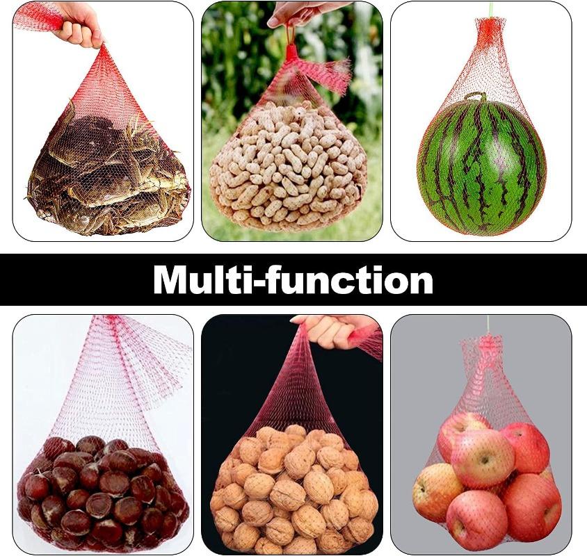 300/100PCS Hanging Garden Mesh Watermelon Grow Net with Straps Heavy-Duty Reusable Cantaloupe Pumpkin Support Bag for Orchards