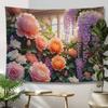 Beautiful Rose Flower Background Wall Fabric for Bedroom Bedside and Room Decoration