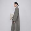 LESS 2023 Autumn Lamb Wool Straight Long Coat