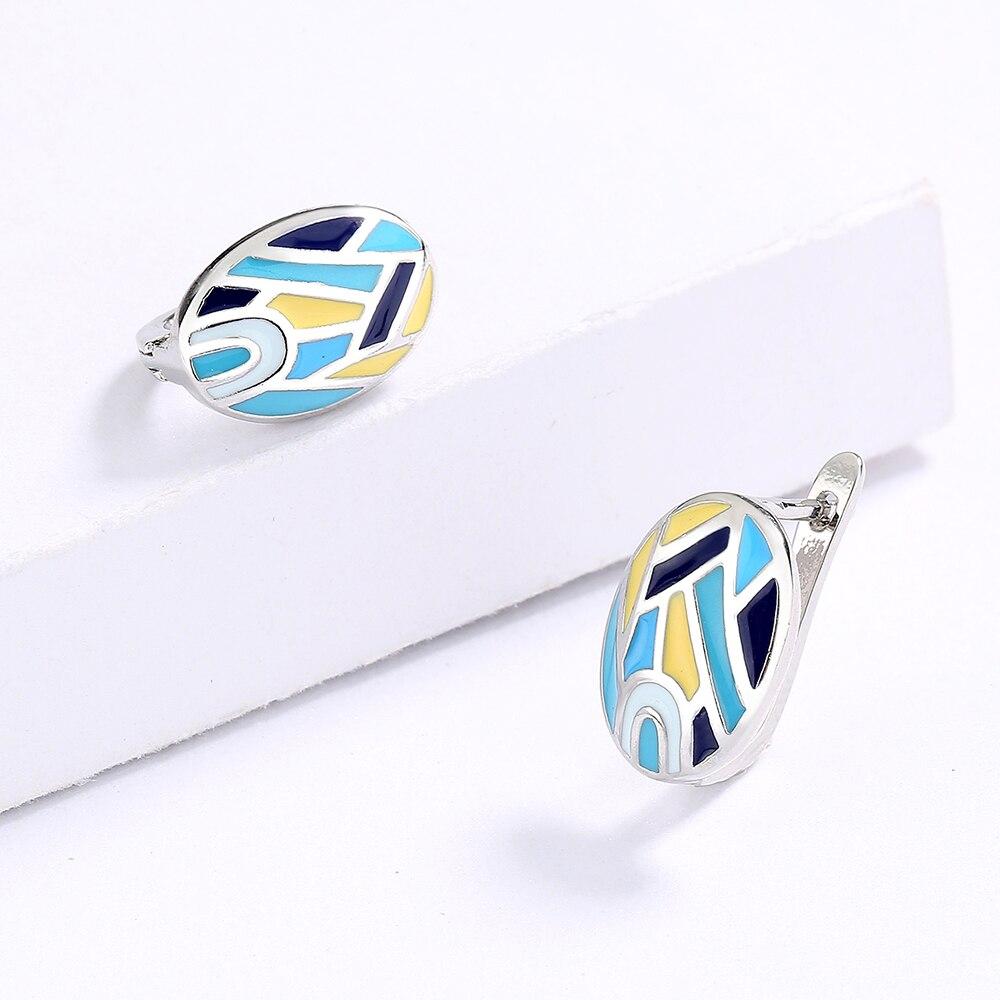 Classic Earrings for Women's Simple Drop Earrings Irregular Color Enamel Jewelry Fashion Wedding Bridal Earrings Party