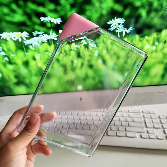 450ML Kreativní Průhledná Přenosná Plochá Plastová Láhev na Vodu Tvaru Knihy