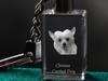 Chinesischer Schopfhund, Puff - Kristall-Schlüsselring mit Hundefoto, beleuchteter Schlüsselanhänger, einzigartiges Geschenk der Marke Art-Dog