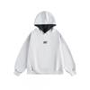 Unisex Oversized Hooded Sweatshirt With Deconstructed Patchwork Design Cotton Blend Fall Casual Wear