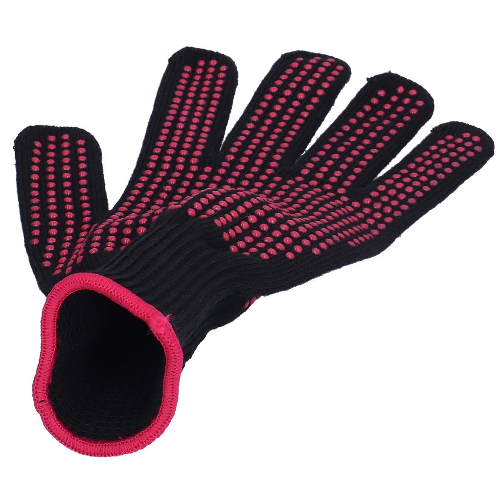 4Pcs Heat Resistant Gloves High Temperature Resistant Anti Scalding Mitts with Silicone Bumps