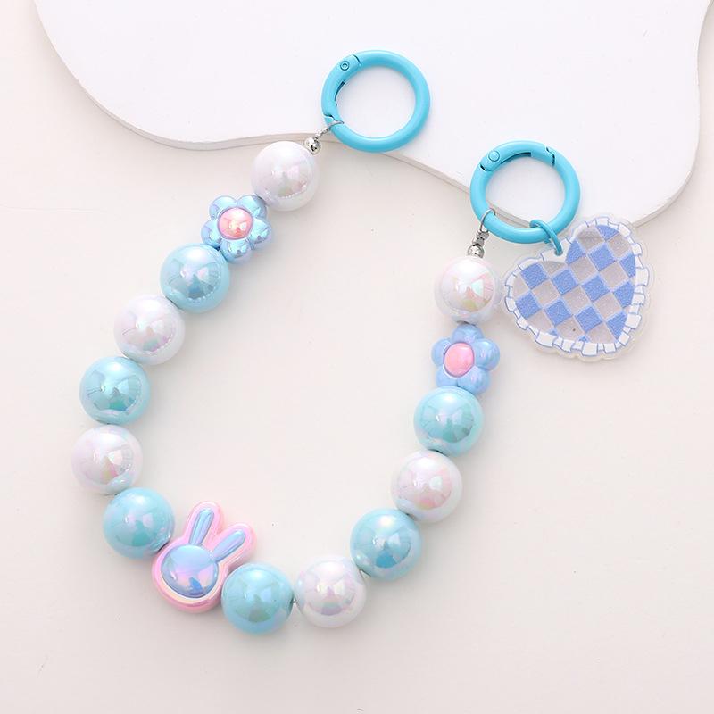 Lanț pentru Telefon Mobil cu Mărgele Sirenă Anti-Pierdere Șnur pentru Telefon Breloc Pandantiv Iepure Brățară pentru Pahar cu Apă Decor pentru Căști Cameră