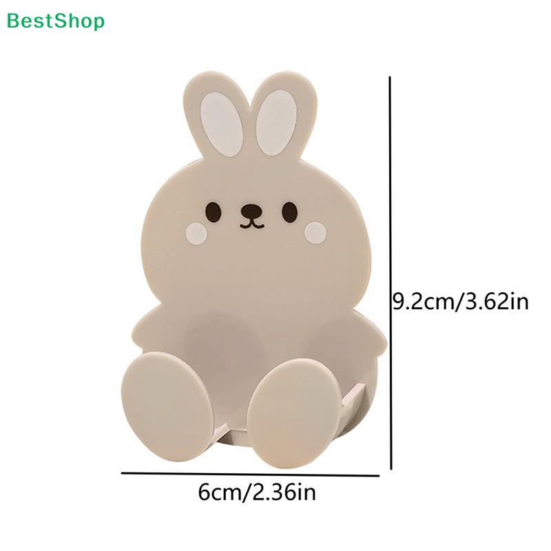 Cute Rabbit Wall Hooks Set - Self-Adhesive Organizer Clips For Cables, Scissors & Small Items