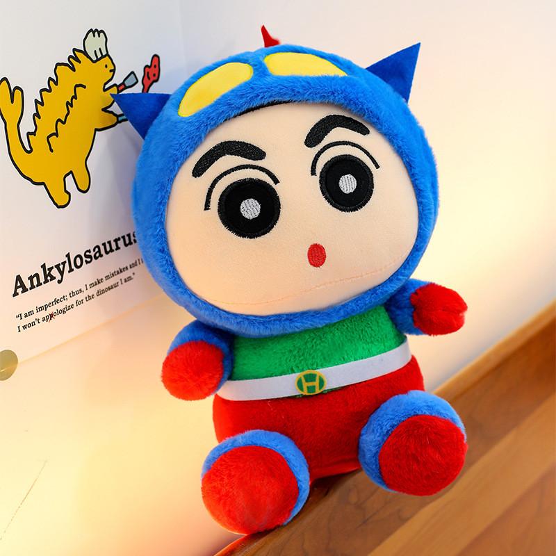 Superman Crayon Shin Chan Plush Toy With Shortpile Fabric For Kids Room Decor And Collecting