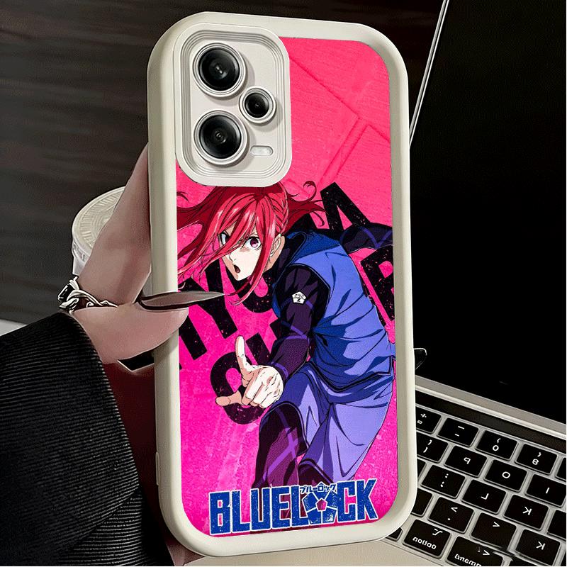Phone Case for Xiaomi Redmi Note 15 14 13 Pro Plus Blue L-Lock Chigiri Hyoma Shell 12S 11 11S 11T 5G 14S Soft Silicone Funda