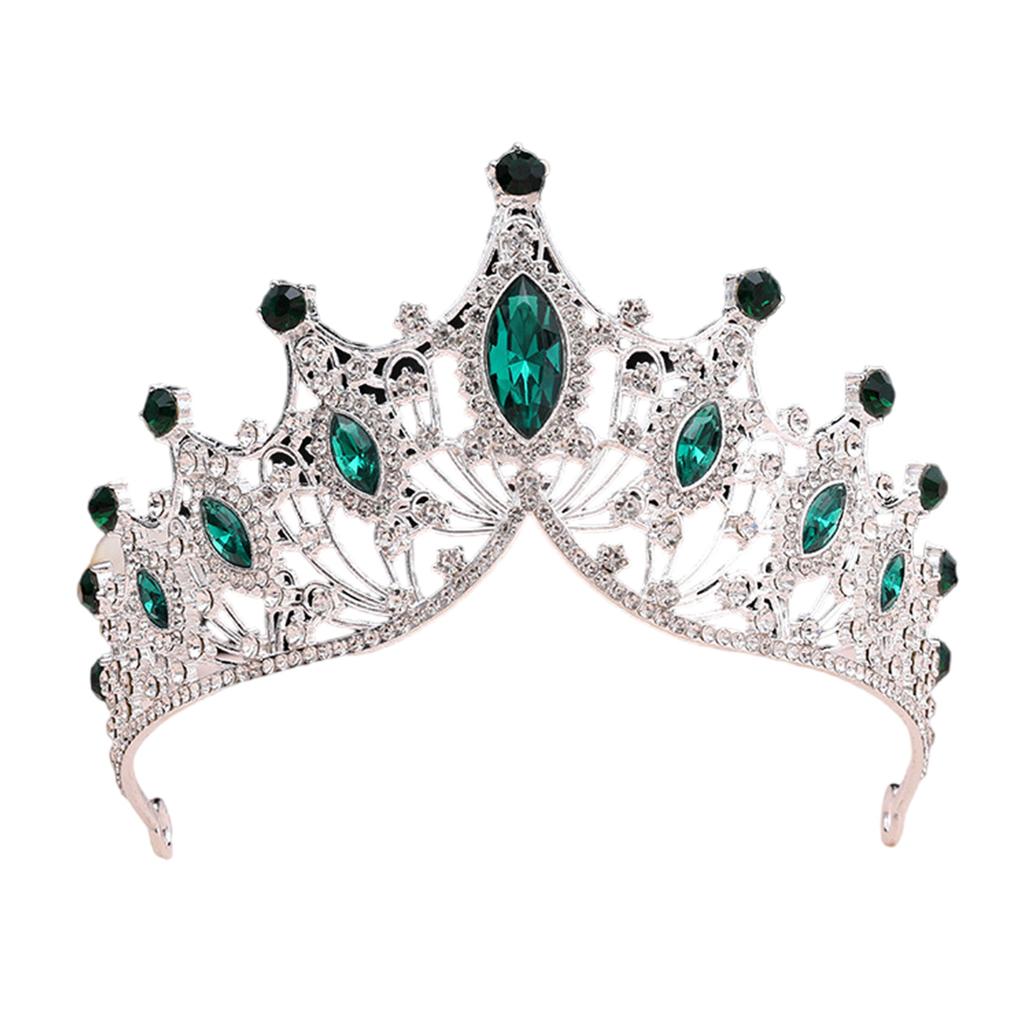 Elegant Large Crown Headband for Performances and Birthdays Featuring Sturdy Alloy Materials and Stylish Crystals