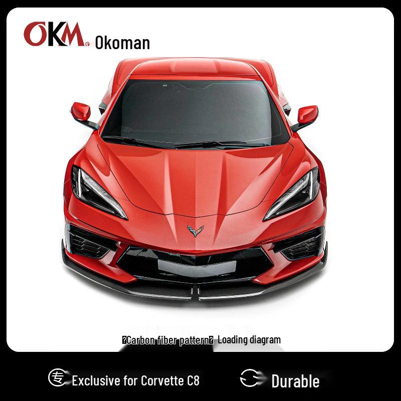 

Chevrolet Corvette C8 Front Lip Kit 2020-2024: Small Body Front Splitter Matte Black