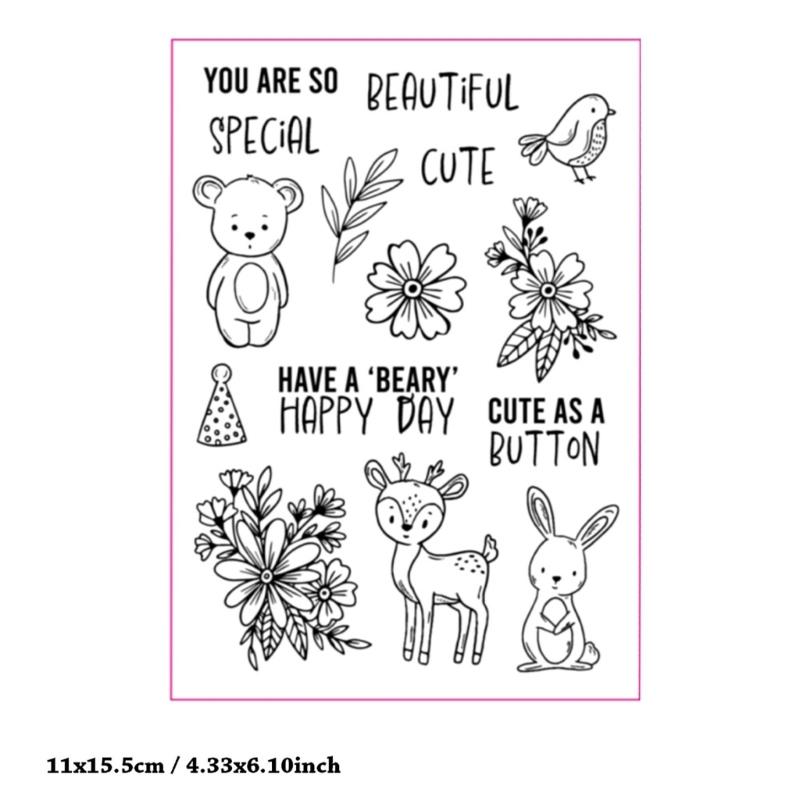 1Pc Clear Stamp Silicone Stamp Seal Album Decors Craft 3D Scrapbooking Photo Journal Album Decorations Stamp Card Making