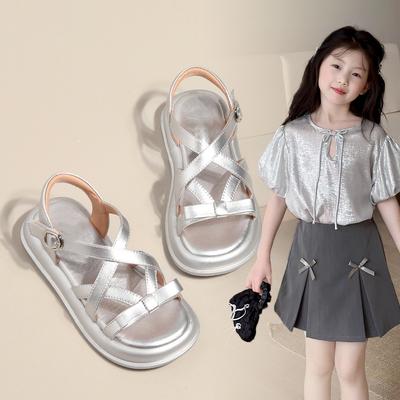 Mädchensandalen 2025 Sommer Kinderschuhe Koreanische Frühlingsschuhe Weichsohlige Prinzessinnensandalen Mädchen Mittel- und ältere Kinder Mode Hundert
