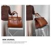 2024 Premium Waxed Leather Tote: Soft, Spacious, Versatile Handbag for Commuting & Crossbody Use