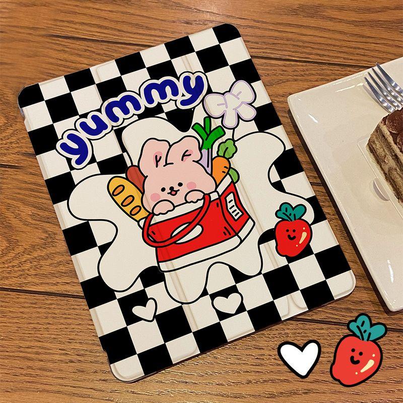 For iPad Air4th 10.9 Inch 2021 Pro11 Pro12.9 2021 iPad 10.2 (Gen 9/8/7) iPad Air 5/4/Mini 6/Pro 11/Pro 12.9 Magnetic Smart Flip Case Cover Cute Bear
