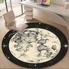 1pc Moon Celestial Office Round Area Rug,  Mat Suitable ForOffice, Under Office Chairs Bedroom Living Room Home Decor, Room Deco