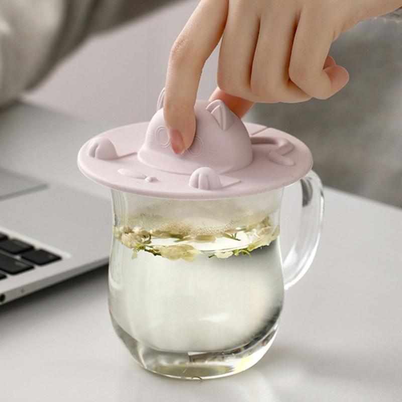 Food Grade Silicone  Mug Lid Effective Dustproof  Proof Cover For Coffee  Cups