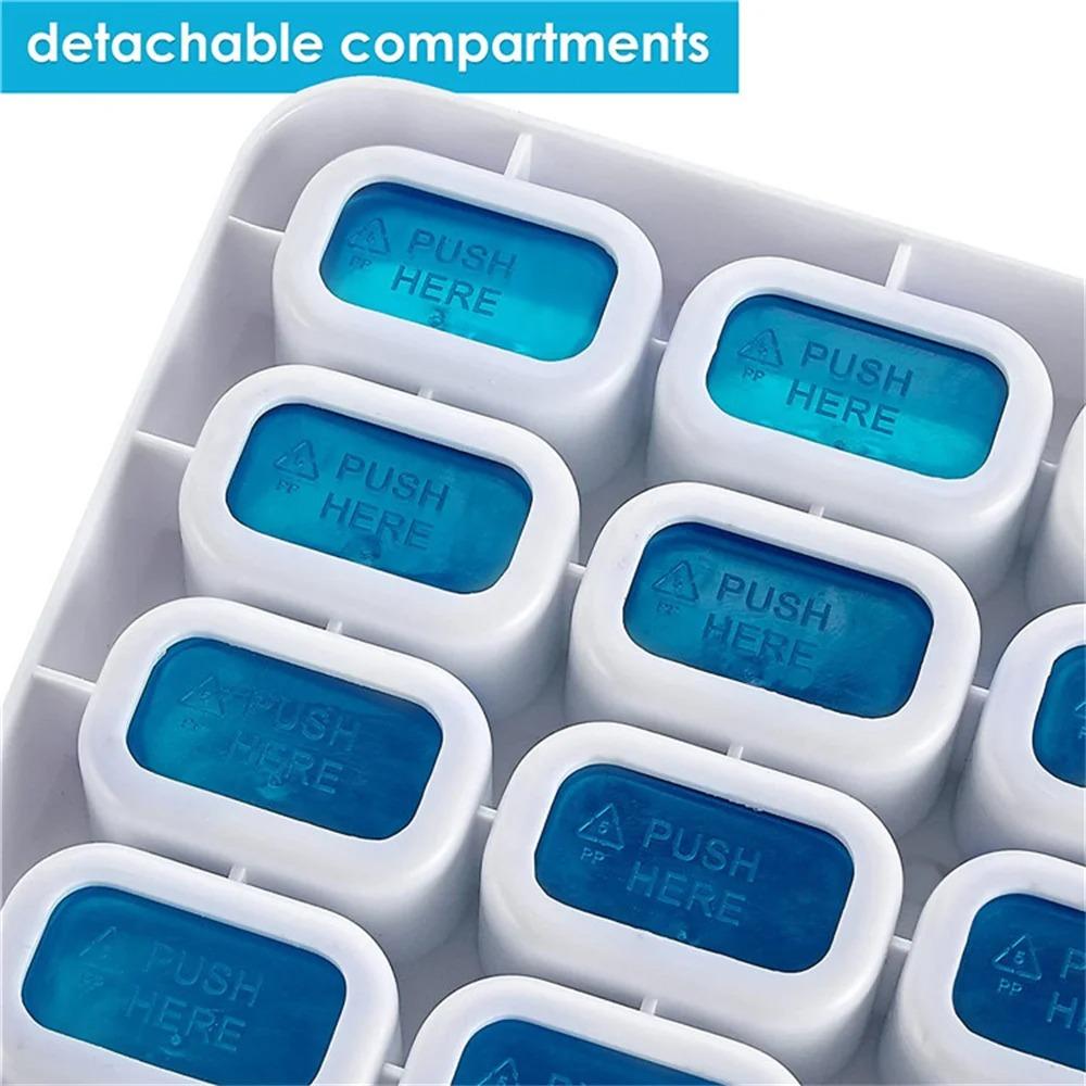 1pc Plastic Multi-compartment Pill Box Keyboard Type 31 Compartments Independent Storage Large Pill Storage Pods With Date