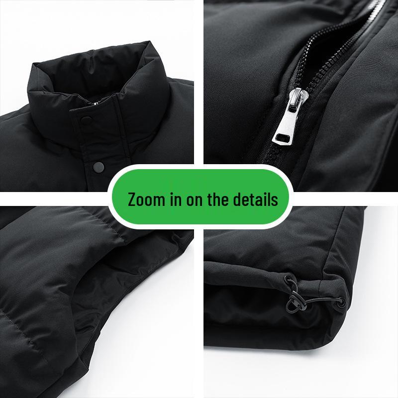 Unisex M-8XL Plus Size Stand Collar Cotton Vest, Winter Thickened Down Gilet.
