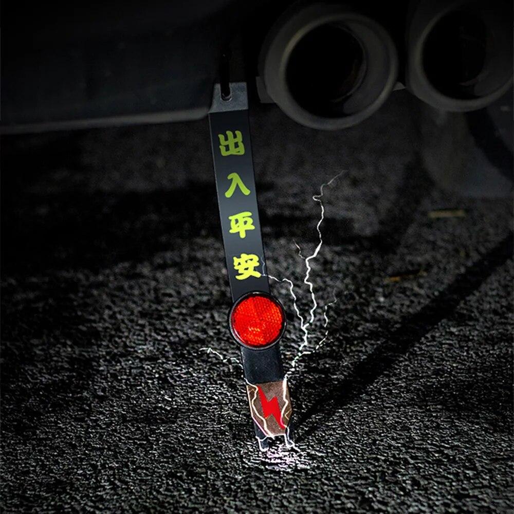 Adjustable Car Anti Static Strip Earth Belt Ground Wire Strap Vehicle Safe Driving Tool Exhaust Pipe Car Reflective Strips