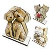 Wooden Cartoon Napkin Holder, Open Design Cute Animal Shapes, Non-Slip Base Durable Countertop Organizer for Kitchen Dining Table