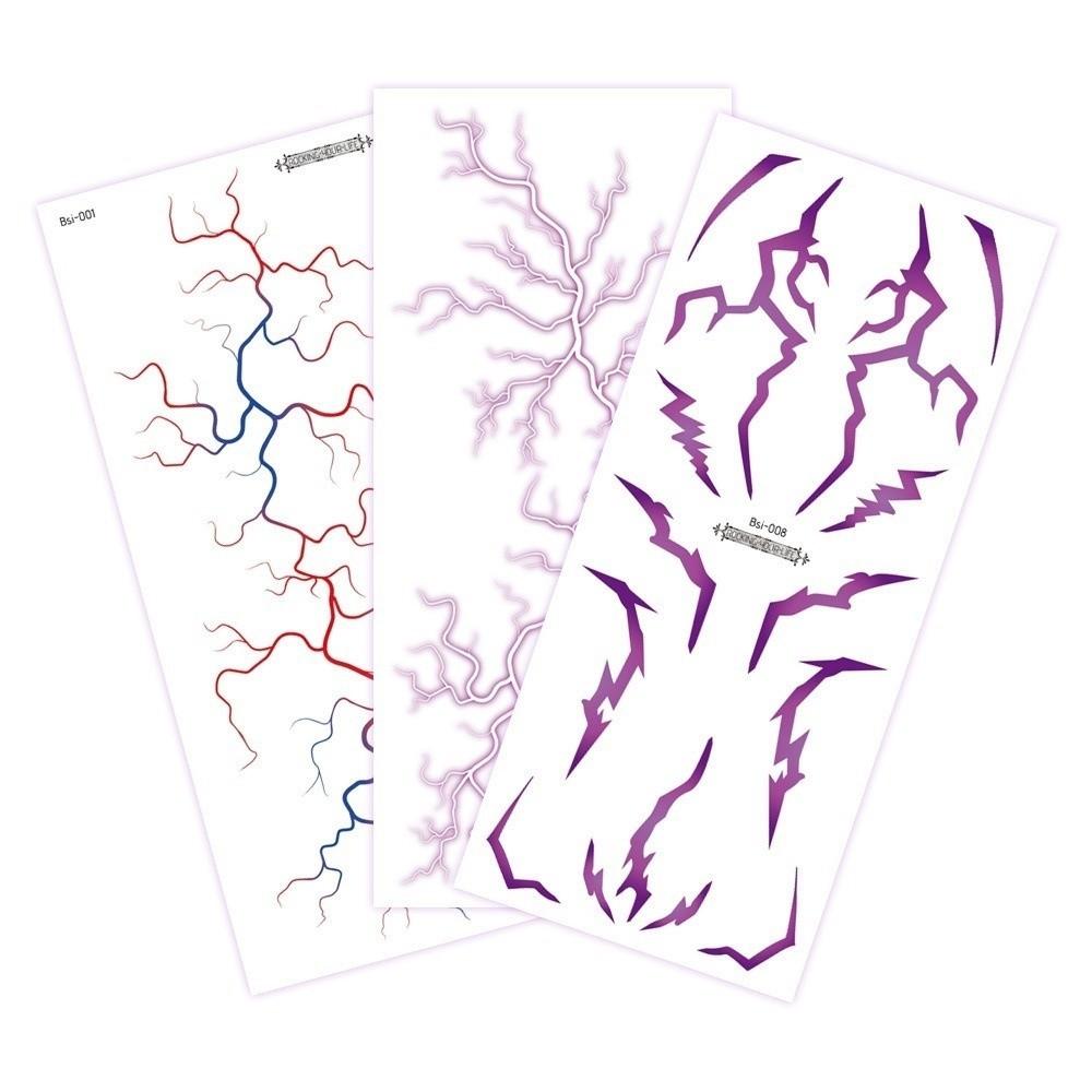 Crack Mark Temporary Tattoo Stickers Waterproof Body Art Stickers Halloween Tattoo Stickers Makeup