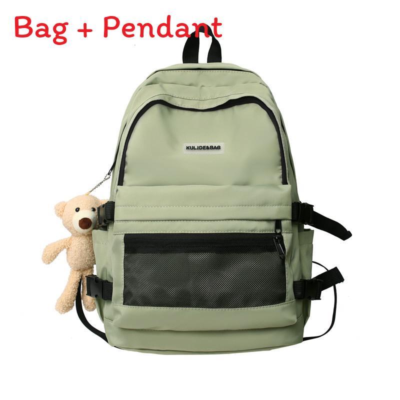 Luo Couples Backpack For Teens And Students With Durable Nylon Fabric And Casual Street Style