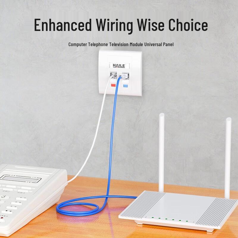 HAILE Type 86 White Four-Port Network Panel HT-8604 for Telephone Modules.
