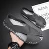Fashion 2025 Mens Summer Sandals Athletic Beach Slides Shoes Handmade Outdoor Versatile Comfy Sandals Mens Hiking Sandals Size 39-44