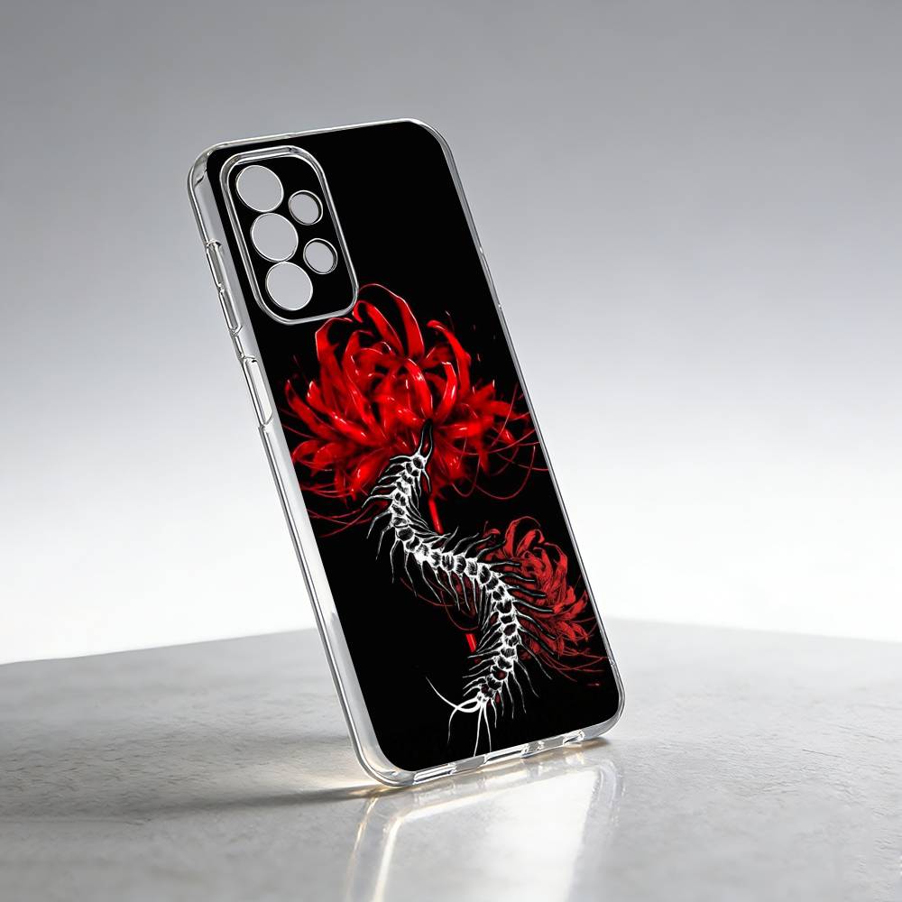 Ghoul R-Red Spider Lily Tokyo-o Phone Case For Samsung S25,S24,S21,S22,S23,S30,Ultra,S20,Plus,Fe Transparent Cover