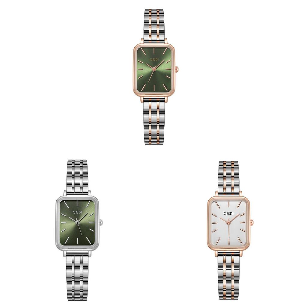 Gedi Ladies Minimalist Stainless Steel Quartz Watch With Waterproof Feature For Elegant Wear