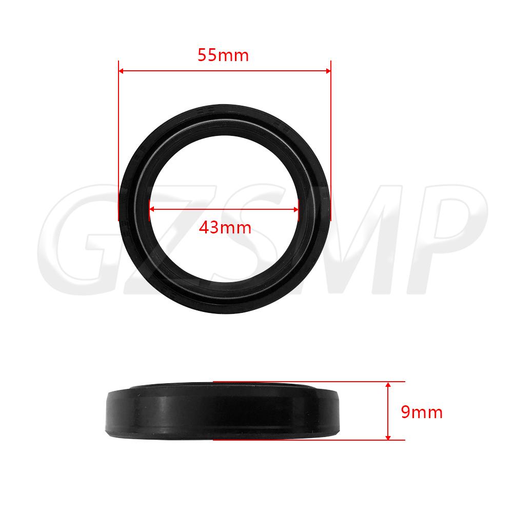Fit for Yamaha FZ1 MT-03 BT1100 WR 250 500 XJR 1200 1300 R1 R6 XT660 X Z 43x55x9 Front Fork Oil Seal & Dust Cover