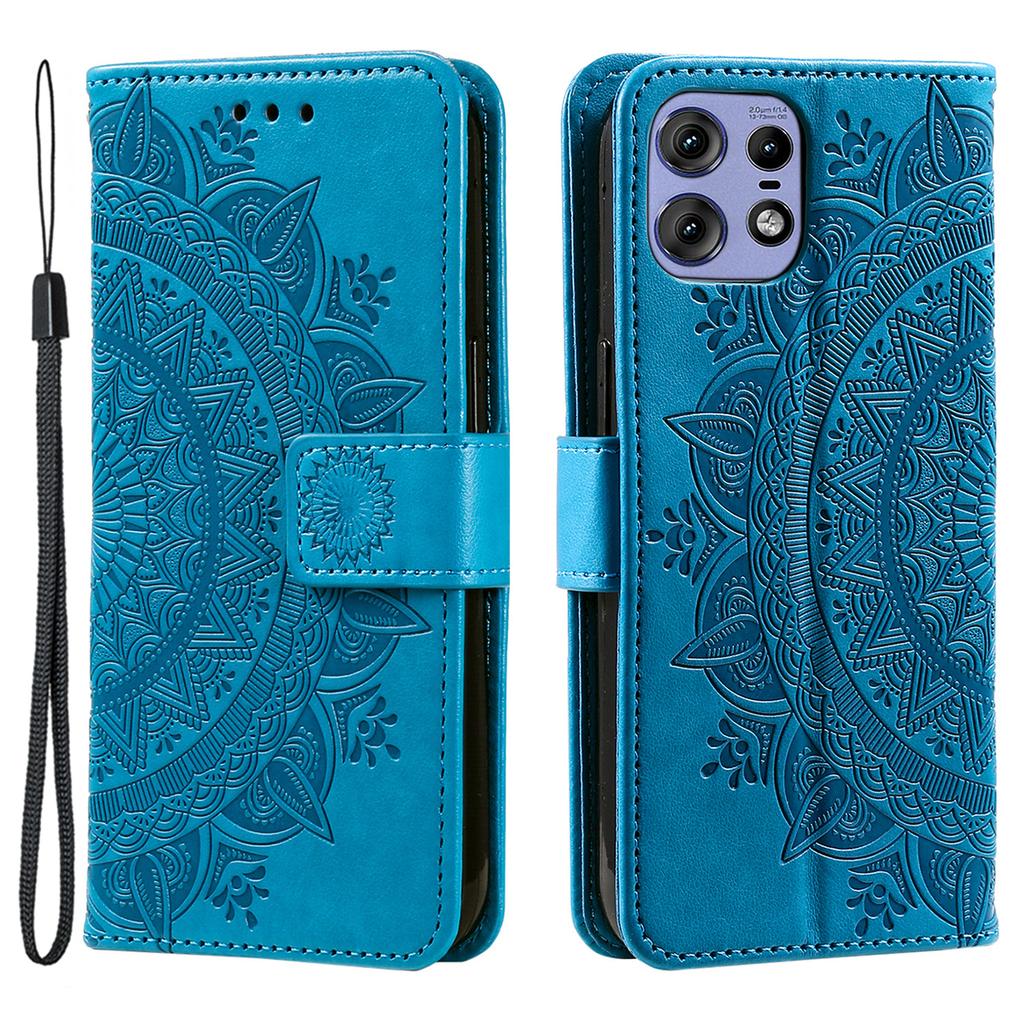 Für Motorola Edge 50 Pro 5G Hülle Geprägtes Totem PU Leder Handyhülle