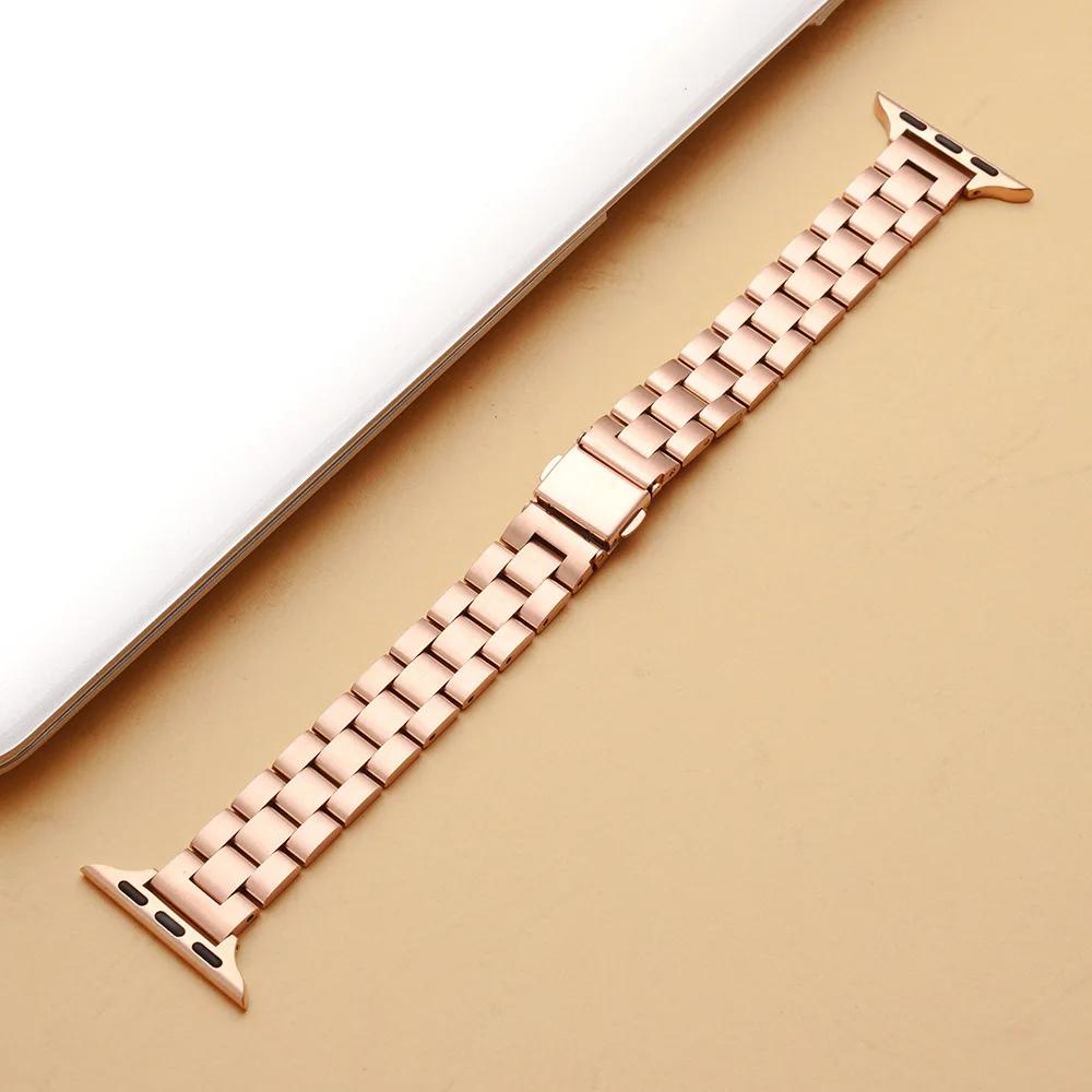 Slim Stainless Steel Strap for Apple Watch 46mm 45mm 44mm 40mm 42mm 41mm Chain Link Metal Bracelet Ultra2 49mm IWatch 10 9 8 7 6