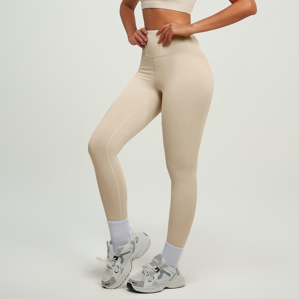 MT20 Women's High Waist Butt-Lifting Purple Yoga Pants - Peach Basic Sportswear