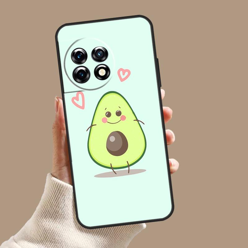 Cute Cartoon Avocado Fitness Case For OnePlus Nord 5 CE 3 4 Lite N20 N30 OnePlus 15 13 12 11 10T 13T 13R 8 9 10 Pro Cover