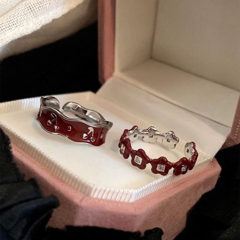 Niche Design Simple Double Layer Cross Set Ring Women's Ins Trendy Internet Celebrity Fashionable Personalized Adjustable Index Finger Ring