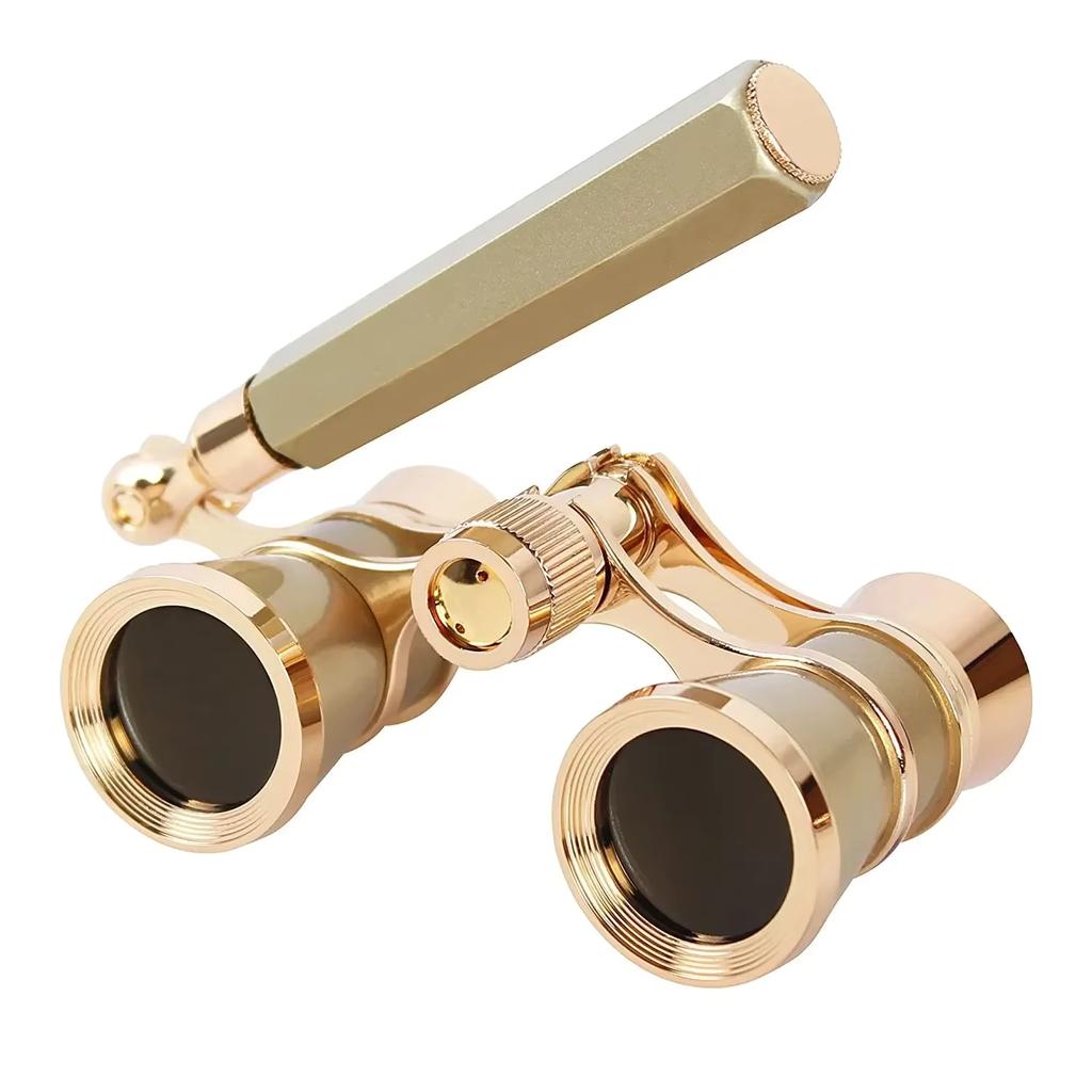 Opernglas Fernglas Metallgehäuse Mit Kette/Griff Theaterfernrohr Damen Mädchen Optisches Design Geschenk Retro Fernglas
