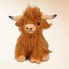 Highland Cow Plush Doll Soft Stuffed Animal Adorable Cattle Plush Toy for Kids Adults