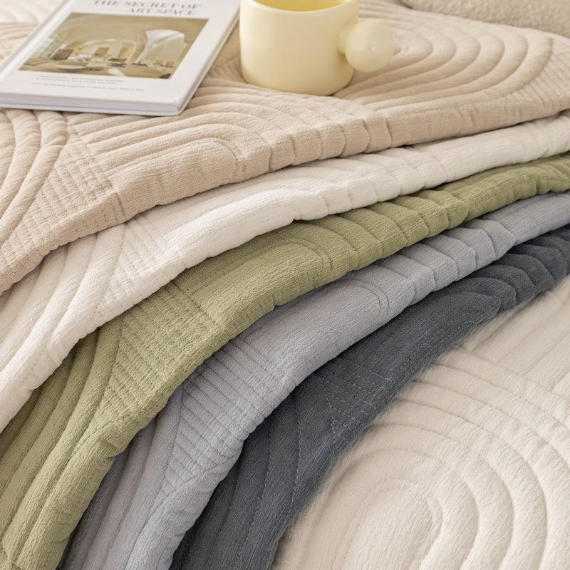 Chenille Quilted Sofa Cushion Four Seasons Universal Non-slip Leather Sofa Cover Cover Thickened Three People Cushion Cover Cloth