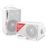 Pyle Waterproof Bluetooth Speakers of 200W Max 100W Rated 4 Frequency Mesh Grille Adjustable Warranty 3-Way Wall-Mount (Set 2) 8.9cm Wall/Ceiling