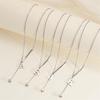 Stainless Steel Letter Necklace with Long Tassel Pendant for Women