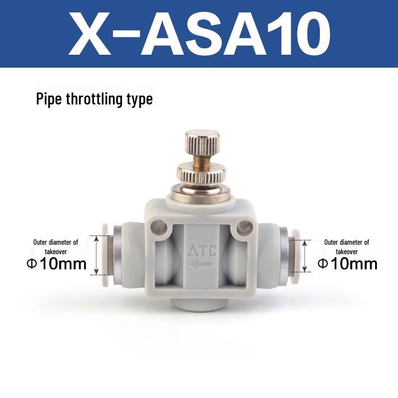 AirTAC Pneumatic One-Way Throttle Valve ASA/PSA 4-12mm - Speed Control & Flow Regulation