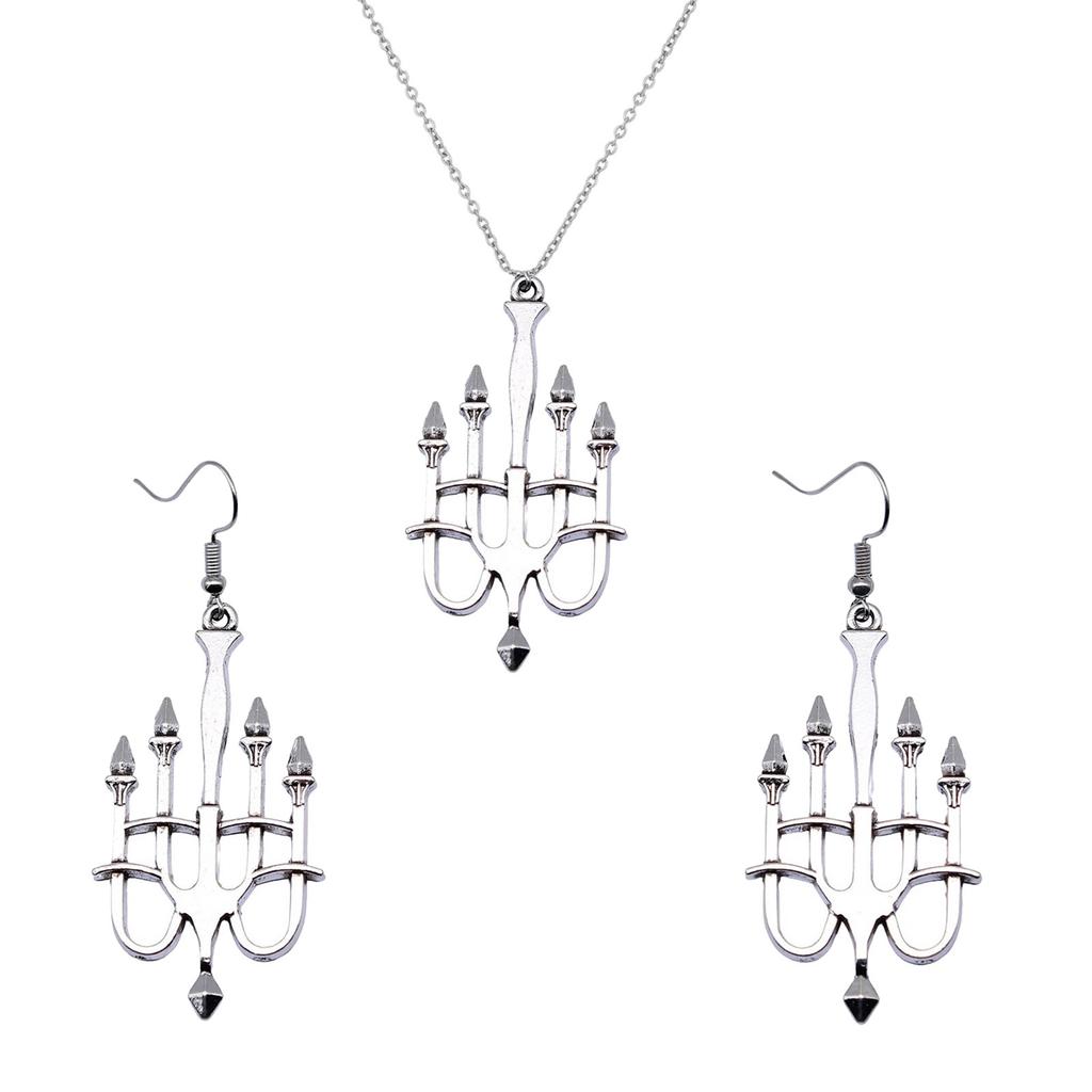 Chanuka Menora Visací Náušnice Slitina Svícen Náhrdelník Hvězda Davidova Izrael Víra Judaismus Šperky Dárek pro Ženy Dívky